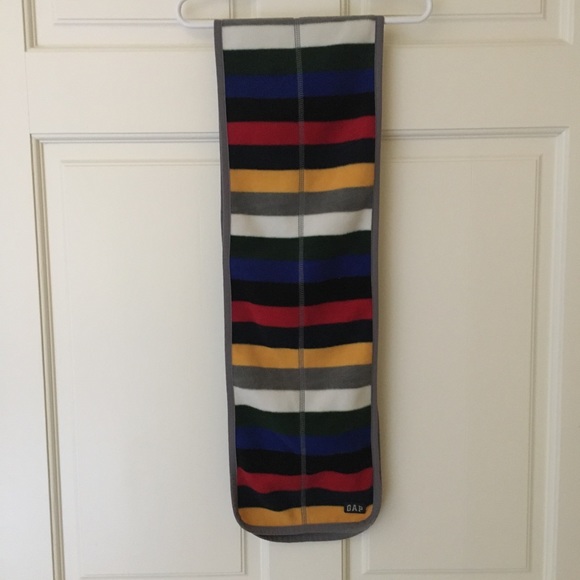 SOLD Gap Kids Scarf Warm Soft Fleece Wrap Striped - Picture 5 of 7